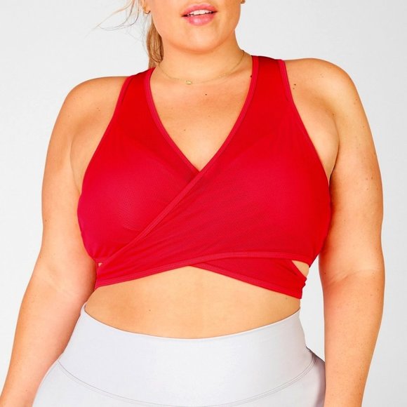 Fabletics Faye size Plus 2X -Medium Impact sports bra in white - Picture 1 of 7
